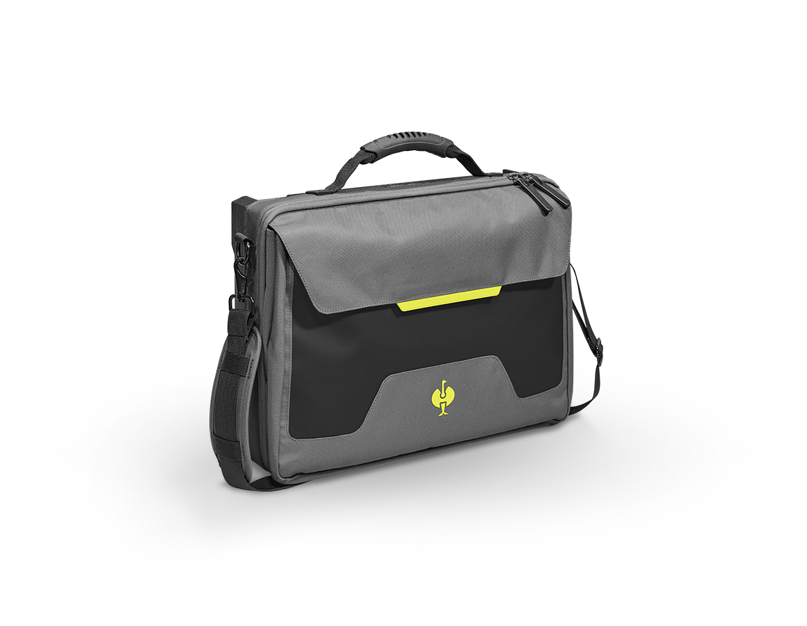 Accessories: STRAUSSbox laptop bag + basaltgrey/acid yellow