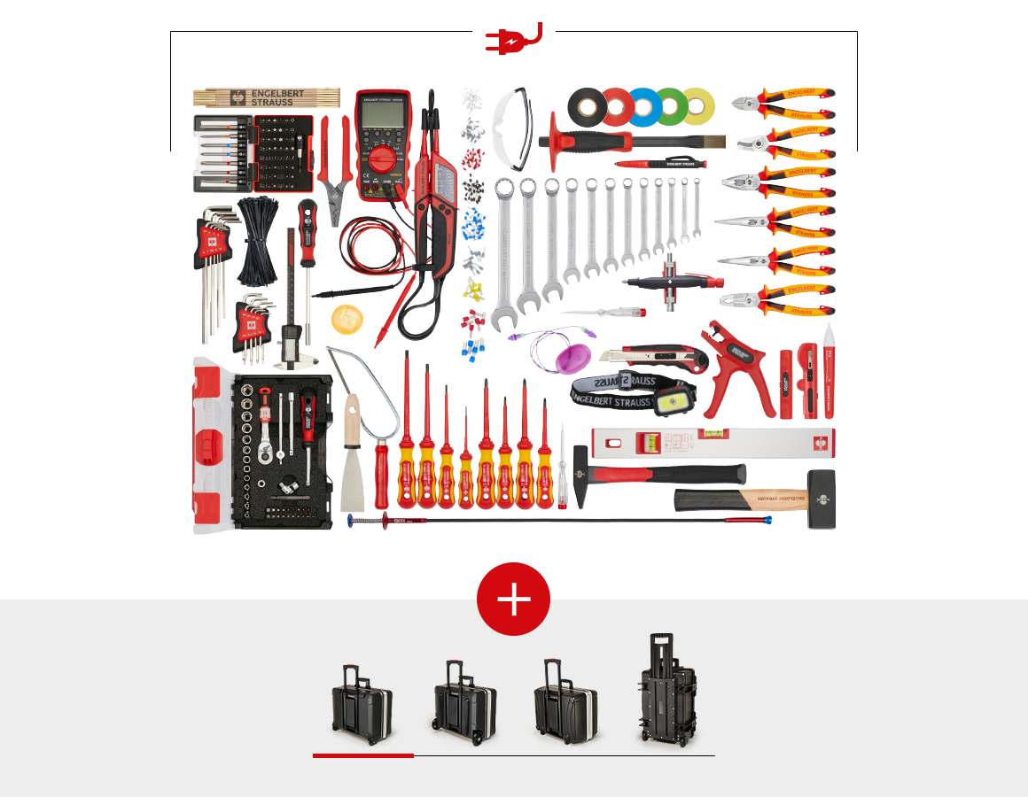 Tool Cases: Tool set Elektro Meister incl. tool trolley