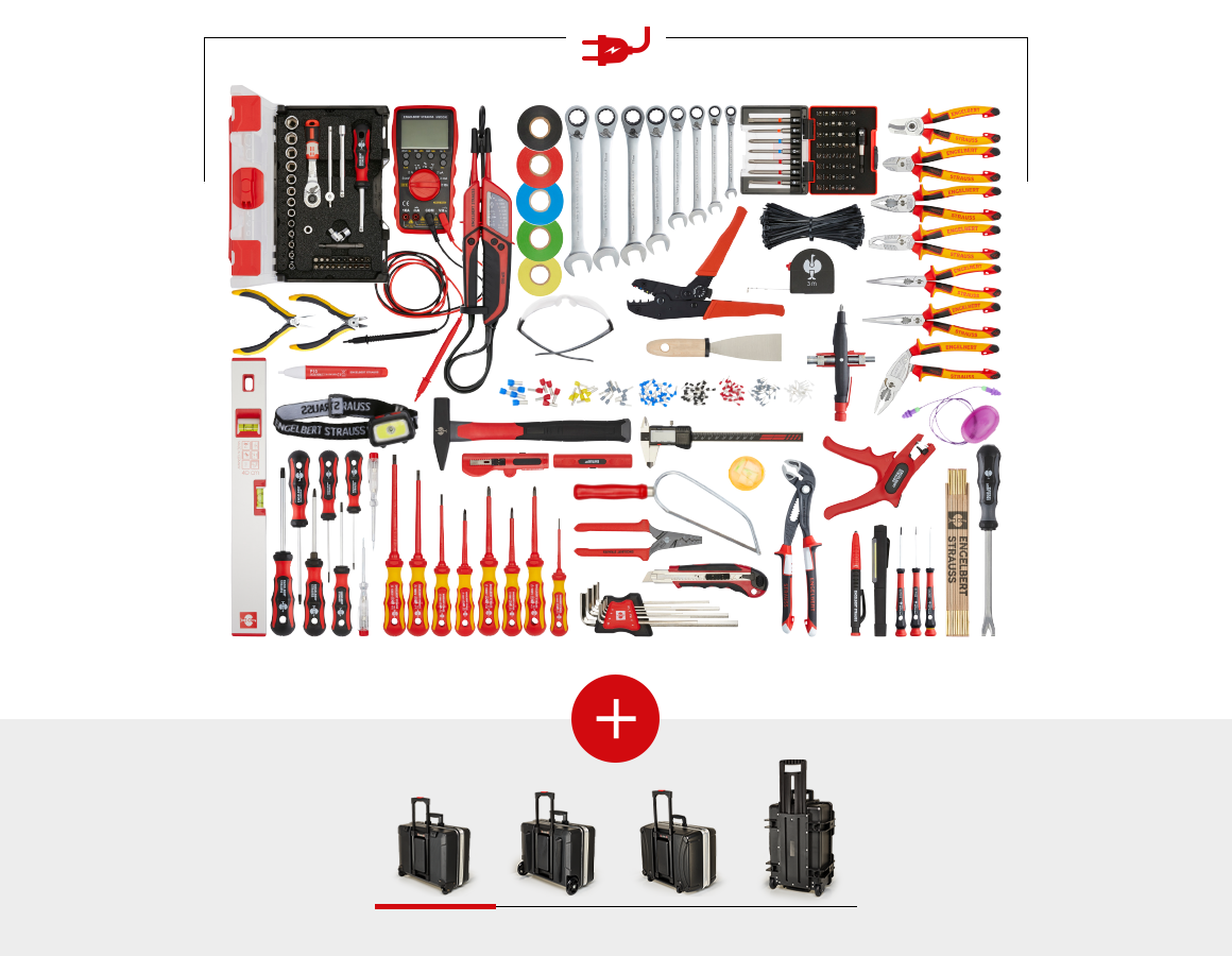 Tool Cases: Tool set Elektro Meister pro incl. tool trolley