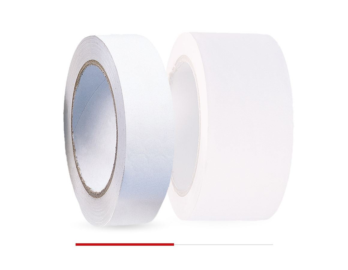 Plastic bands | crepe bands: Plastic adhesive tape, yellow and white + white