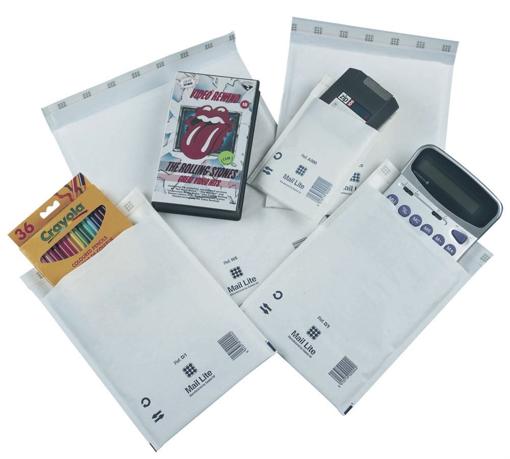 Paper products: Mail-Lite Bubble Envelopes + white