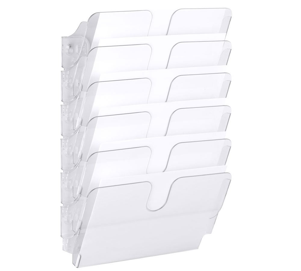 Filing systems: DURABLE wall-mounted brochure holder + transparent