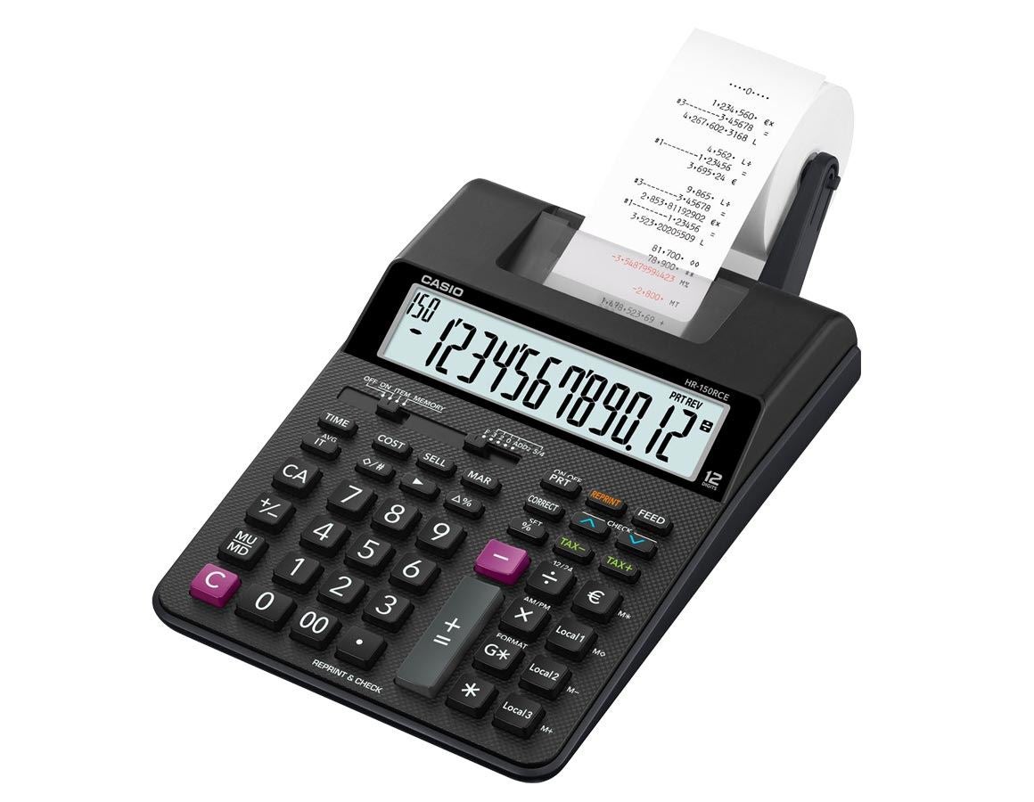 Office equipment: Casio calculator with print function HR-150RCE