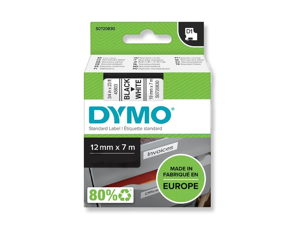 Office equipment: DYMO D1 Tapes, 12mm + transparent/black