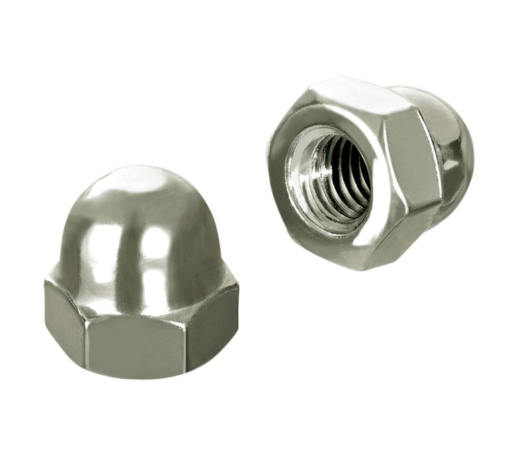 Nuts: Domed nut DIN 1587 high Form, A2