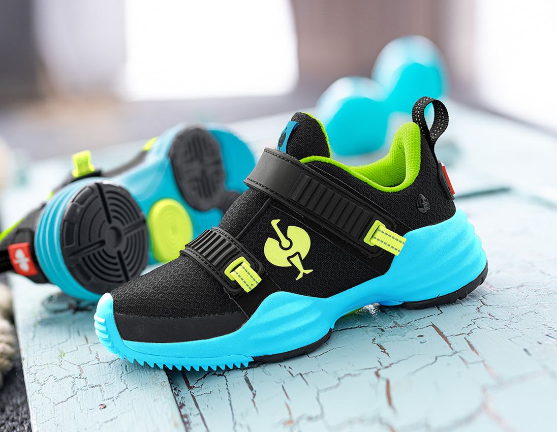 Footwear: Allround shoes e.s. Waza, children's + black/mineralturquoise