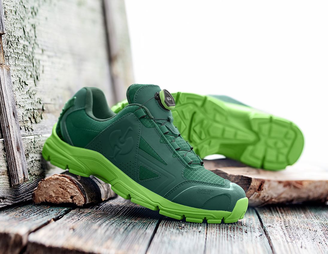 O1: O1 Work shoes e.s. Corvids II low + green/seagreen