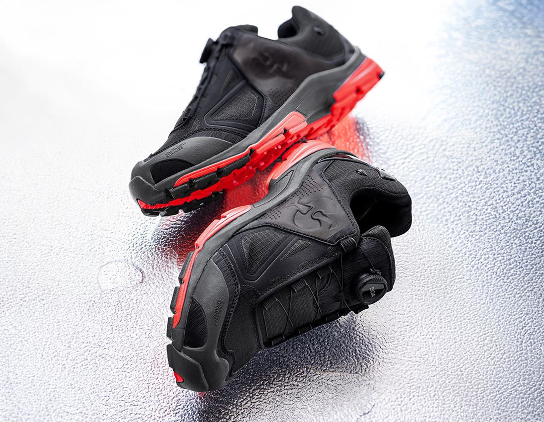 Footwear: O2 Work shoes e.s. Minkar II + black/high-vis red 1