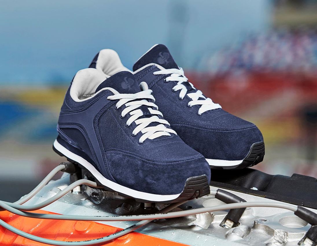 Safety Trainers: e.s. S1P Safety shoes Sutur + navy/white