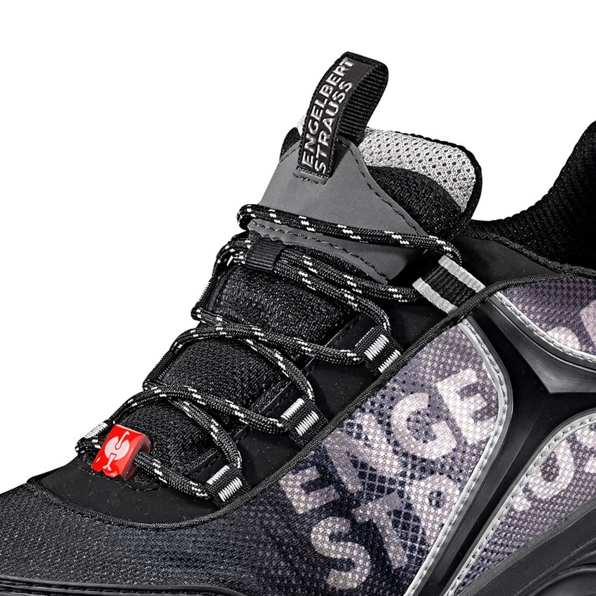 Safety Trainers: e.s. S1 Safety shoes Merak + black/grey/silver 2