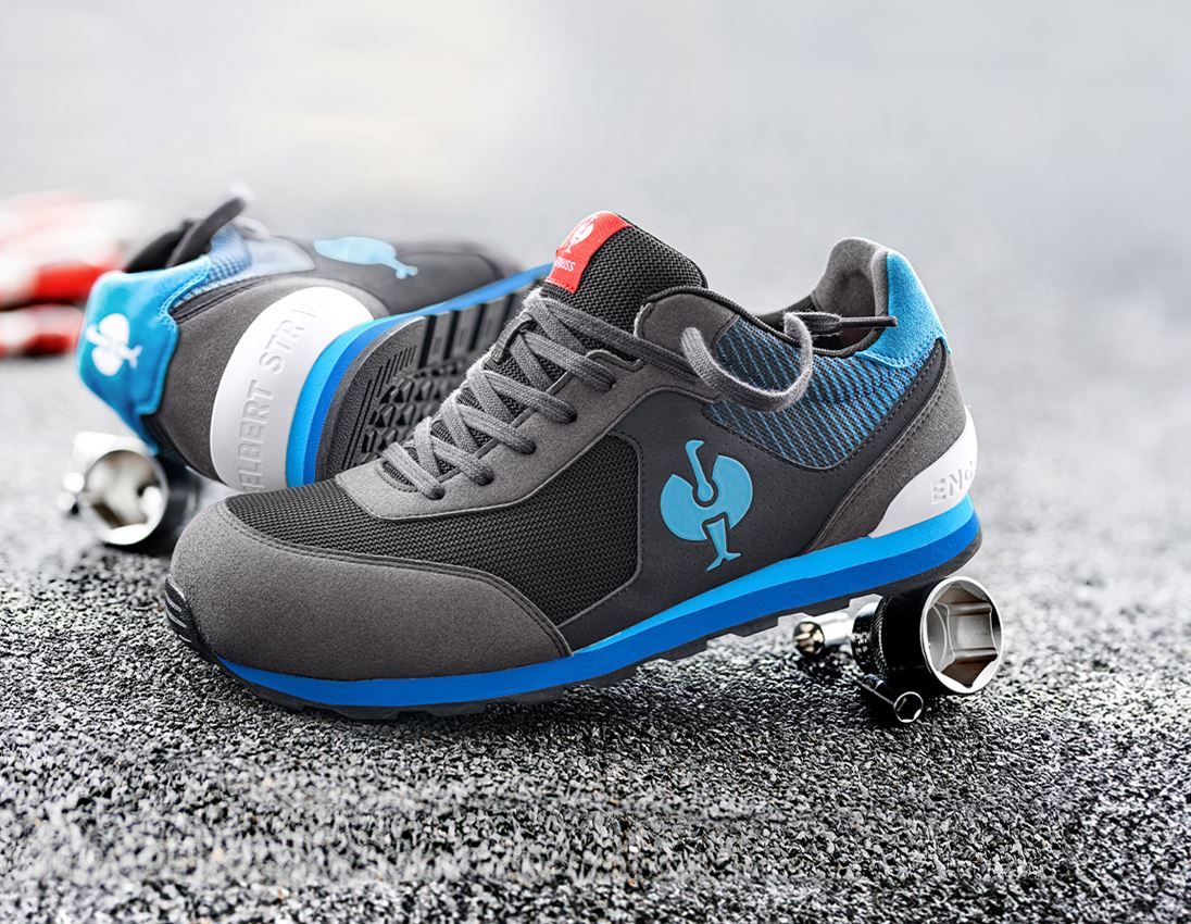 Safety Trainers: S1 Safety shoes e.s. Sirius II + graphite/gentianblue