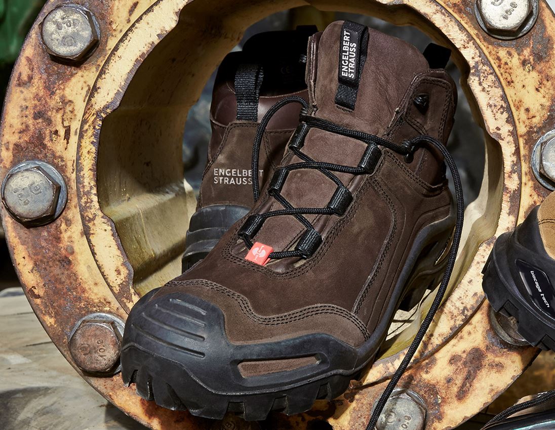 Safety Trainers: e.s. S3 Safety boots Nembus mid + bark
