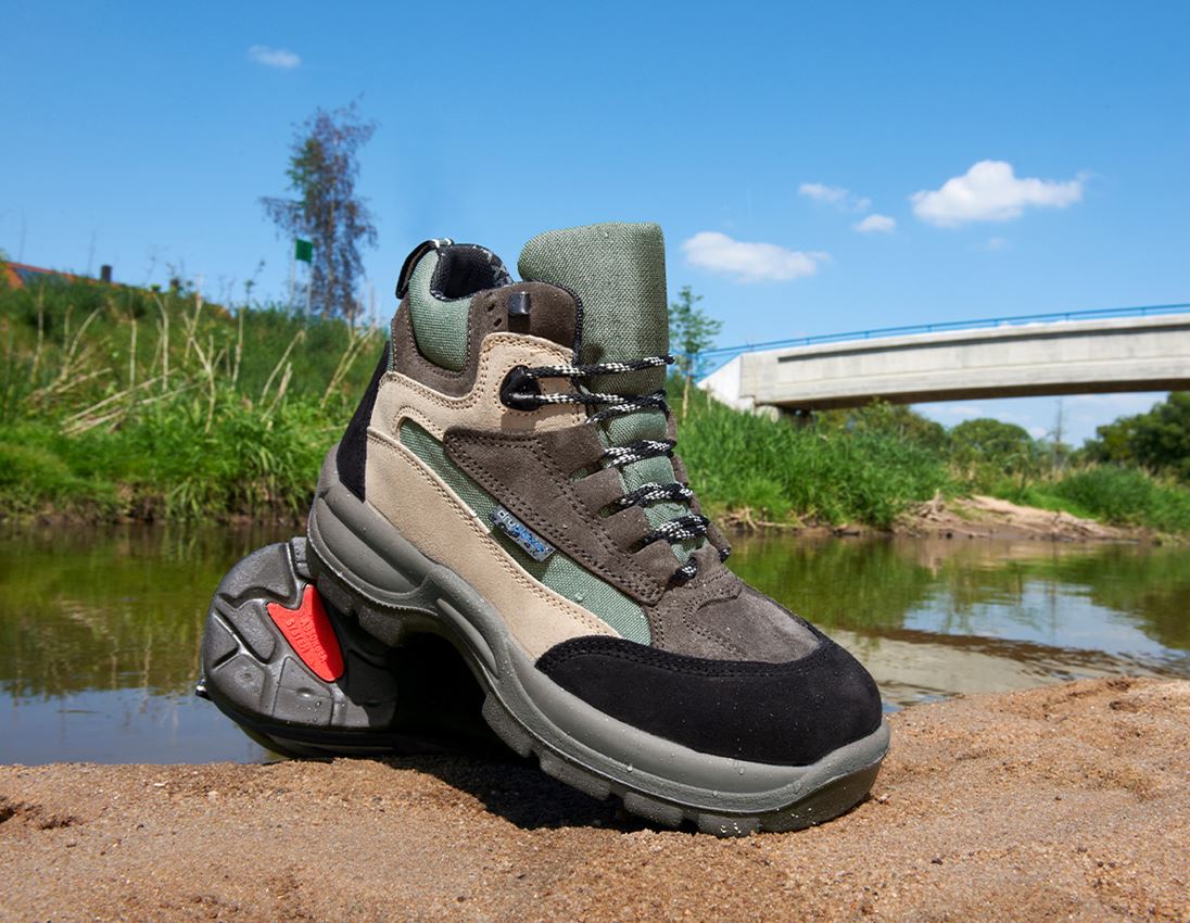 Roofer / Crafts_Footwear: S3 Safety boots Rhön + olive/khaki