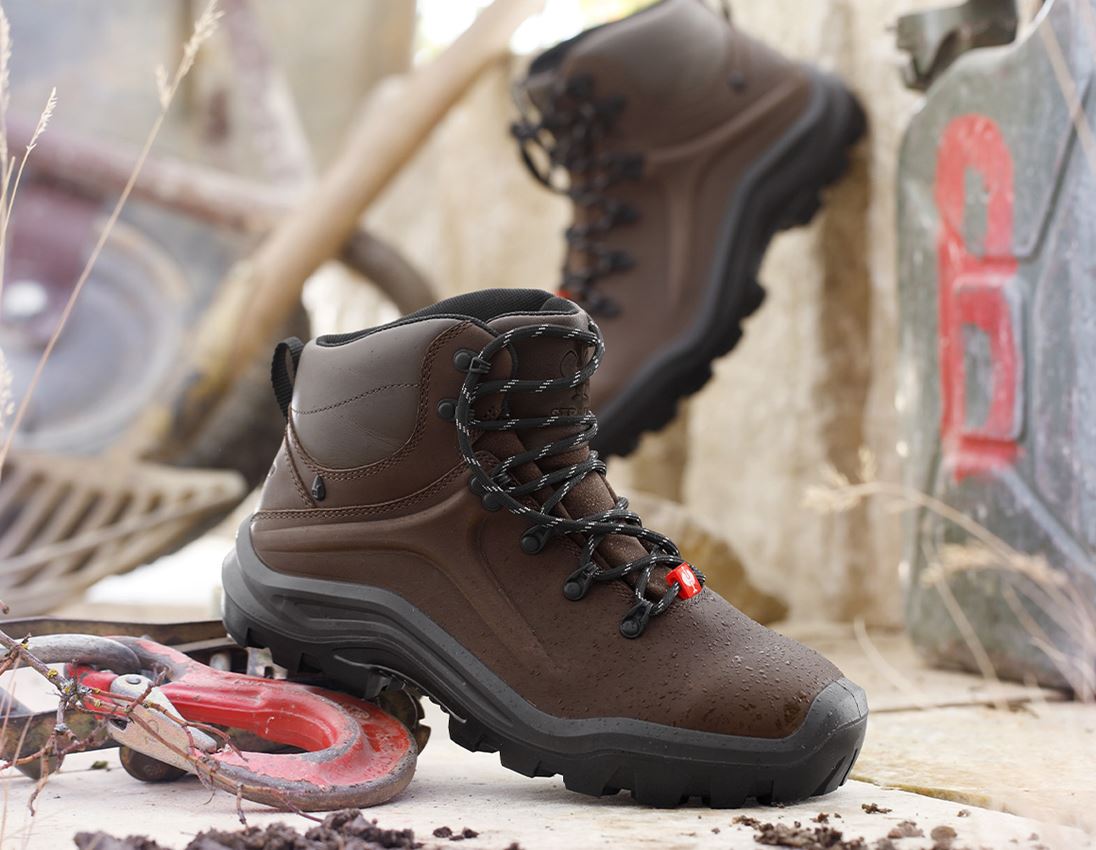 Roofer / Crafts_Footwear: e.s. S3 Safety boots Cebus mid + bark