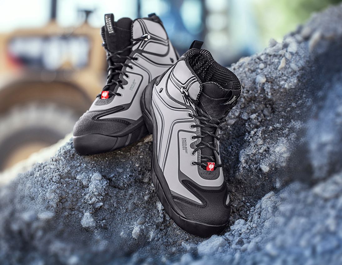 Safety Trainers: e.s. S3 Safety shoes Kajam + platinum/anthracite/black