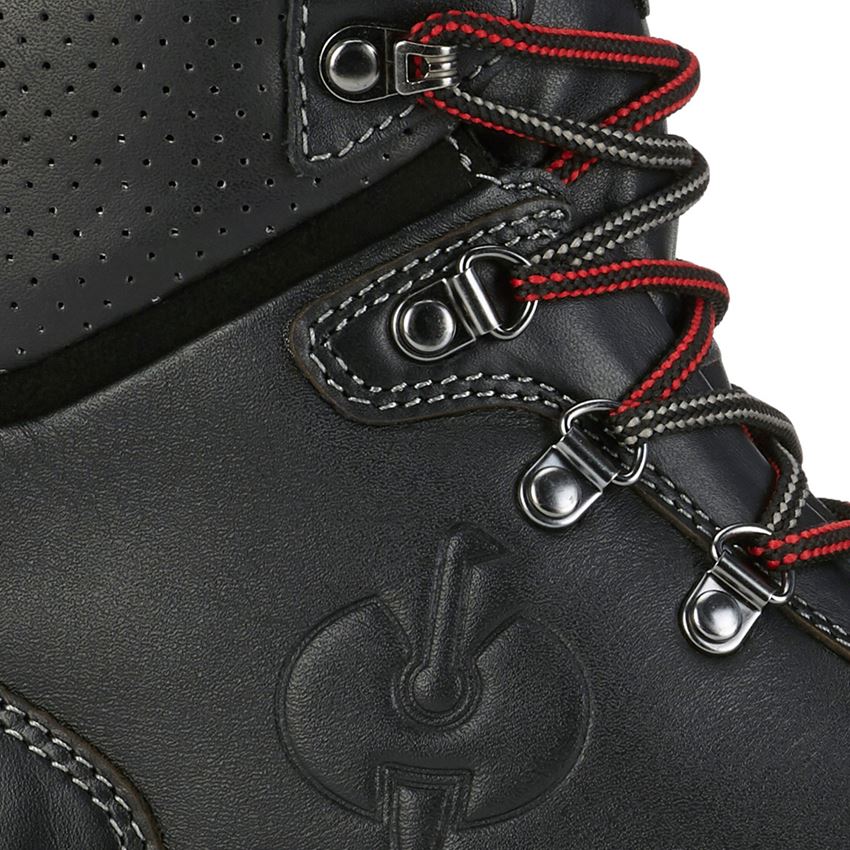 S3: S3 Safety shoes e.s. Umbriel II mid + black/straussred 2