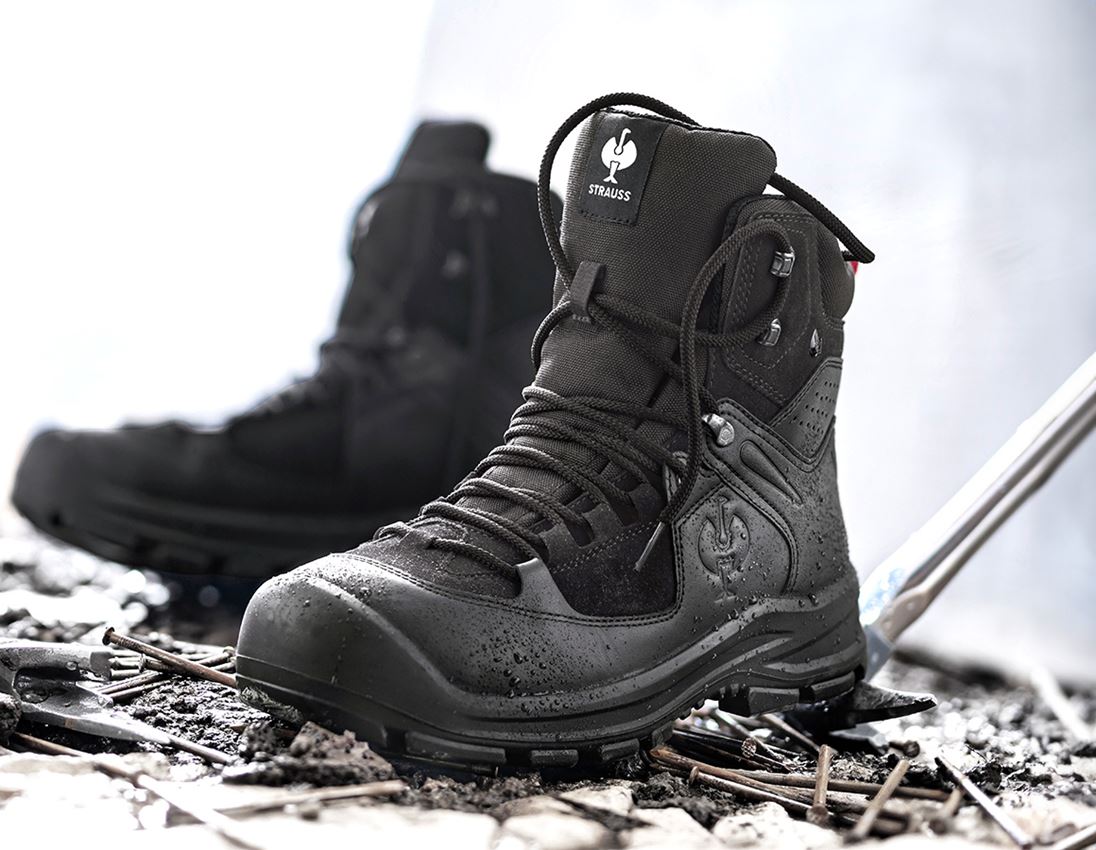 Footwear: S7 Safety boots e.s. Passau mid + black