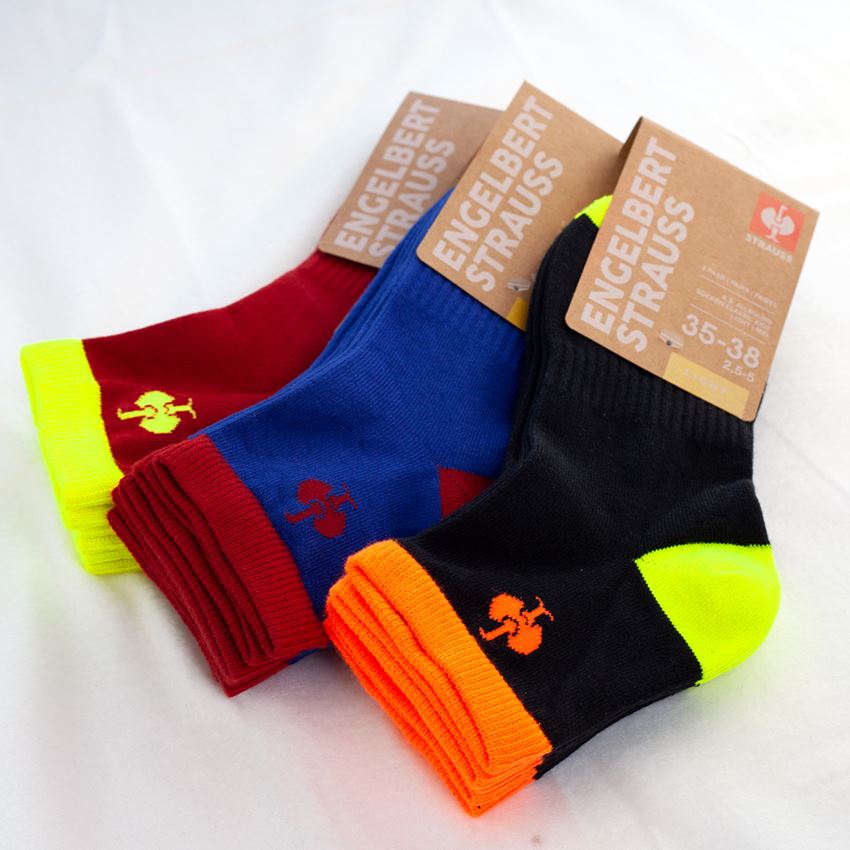 Accessories: e.s. Allround socks Classic light/mid, children's + fiery red/high-vis yellow 2