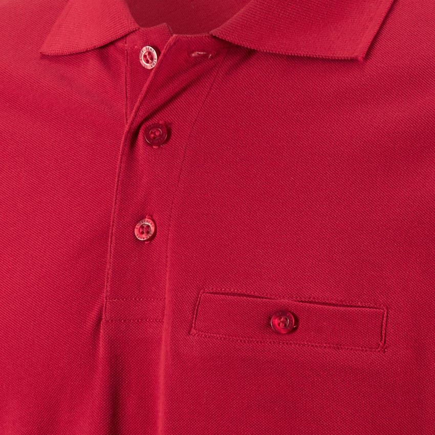 Joiners / Carpenters: e.s. Long sleeve polo cotton Pocket + red 2