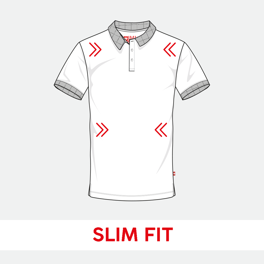 Shirts, Pullover & more: e.s. Pique-Polo cotton stretch, slim fit + alkaliblue 2