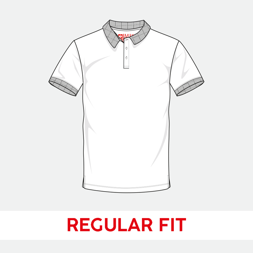 Shirts, Pullover & more: e.s. Pique-Polo cotton stretch + grey melange 2