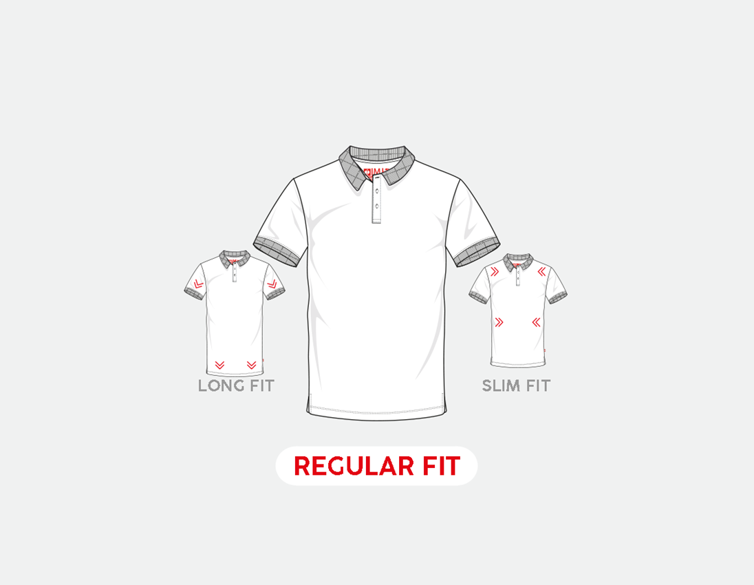 Shirts, Pullover & more: e.s. Pique-Polo cotton stretch + grey melange 1
