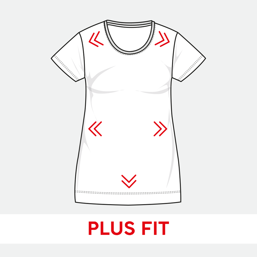 Shirts, Pullover & more: e.s. T-shirt cotton stretch, ladies', plus fit + bordeaux 2