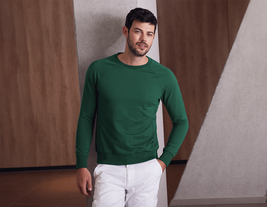 Topics: e.s. Sweatshirt cotton stretch + green