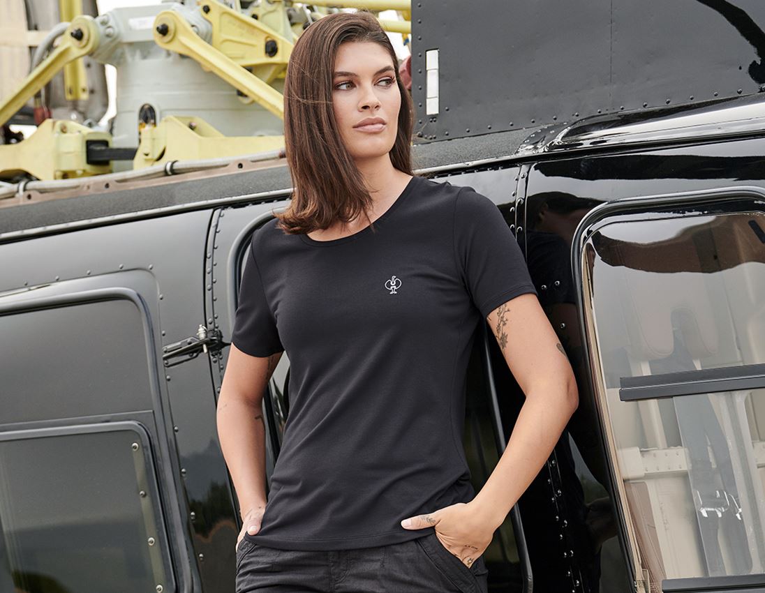 Shirts, Pullover & more: Modal-shirt e.s. ventura vintage, ladies' + black