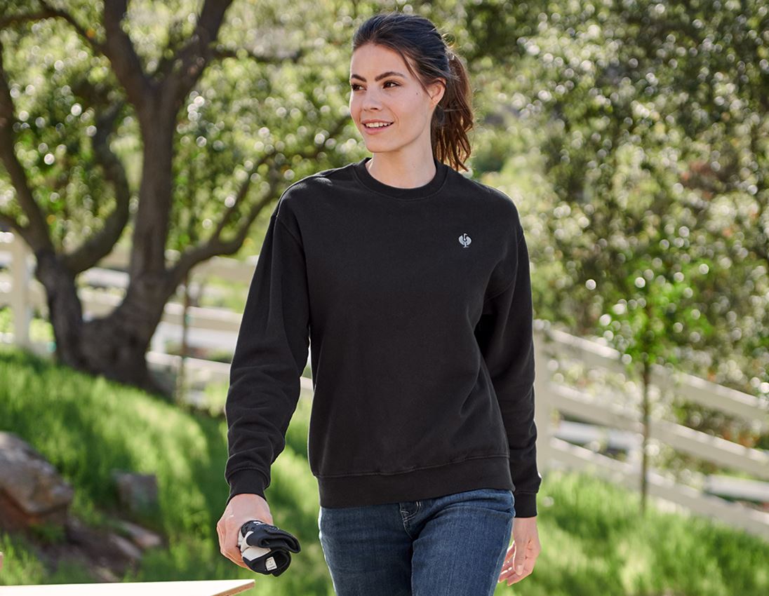 Shirts, Pullover & more: Oversize sweatshirt e.s.motion ten, ladies' + oxidblack vintage