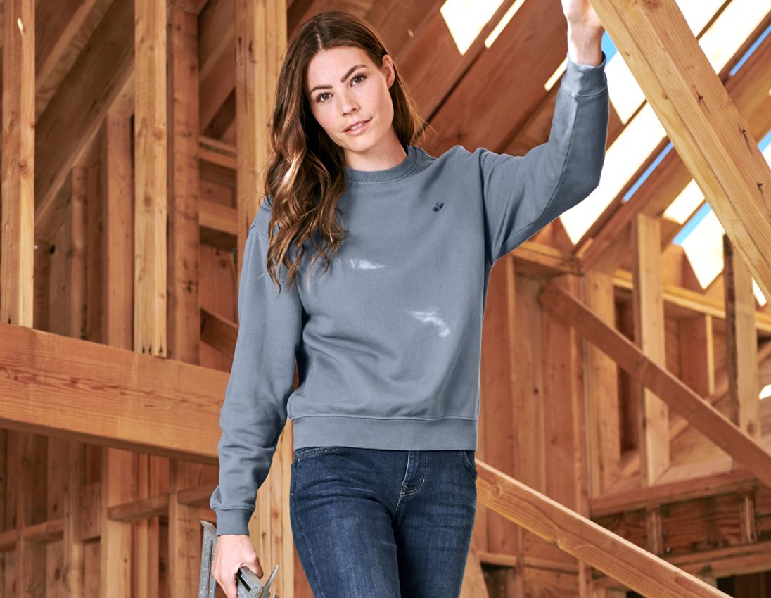 Shirts, Pullover & more: Oversize sweatshirt e.s.motion ten, ladies' + smokeblue vintage