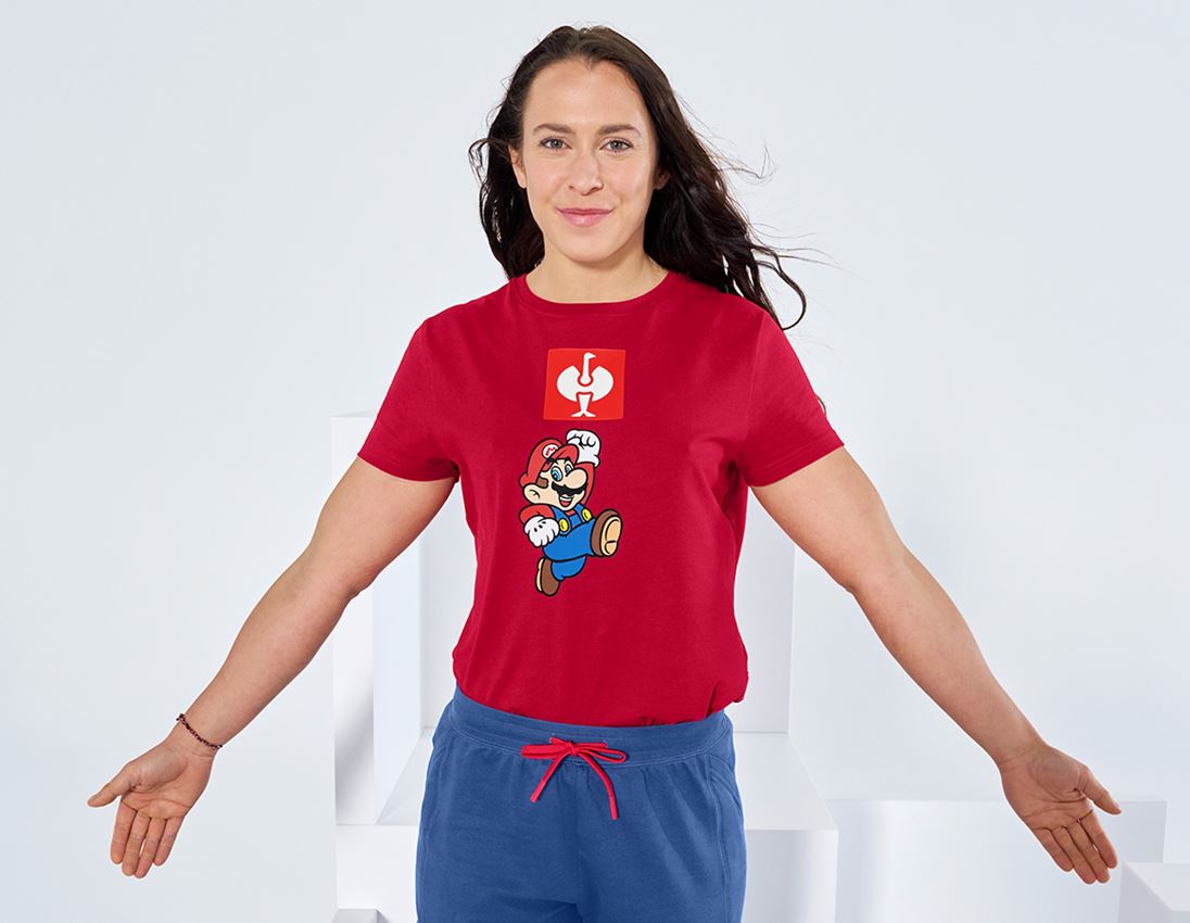 Shirts, Pullover & more: Super Mario T-shirt, ladies’ + fiery red