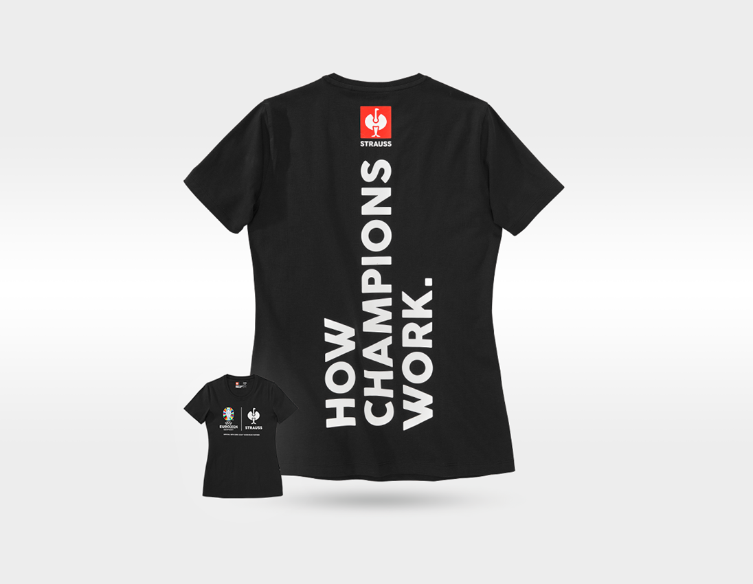 Collaborations: SET: 3x women's T-Shirt cotton stretch + Shirt + black 1