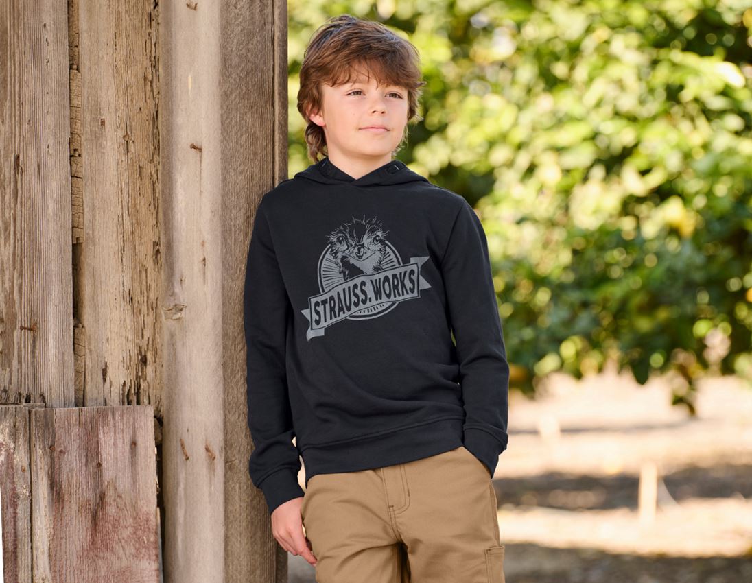 Shirts, Pullover & more: Hoody sweatshirt e.s.iconic works, children's + black