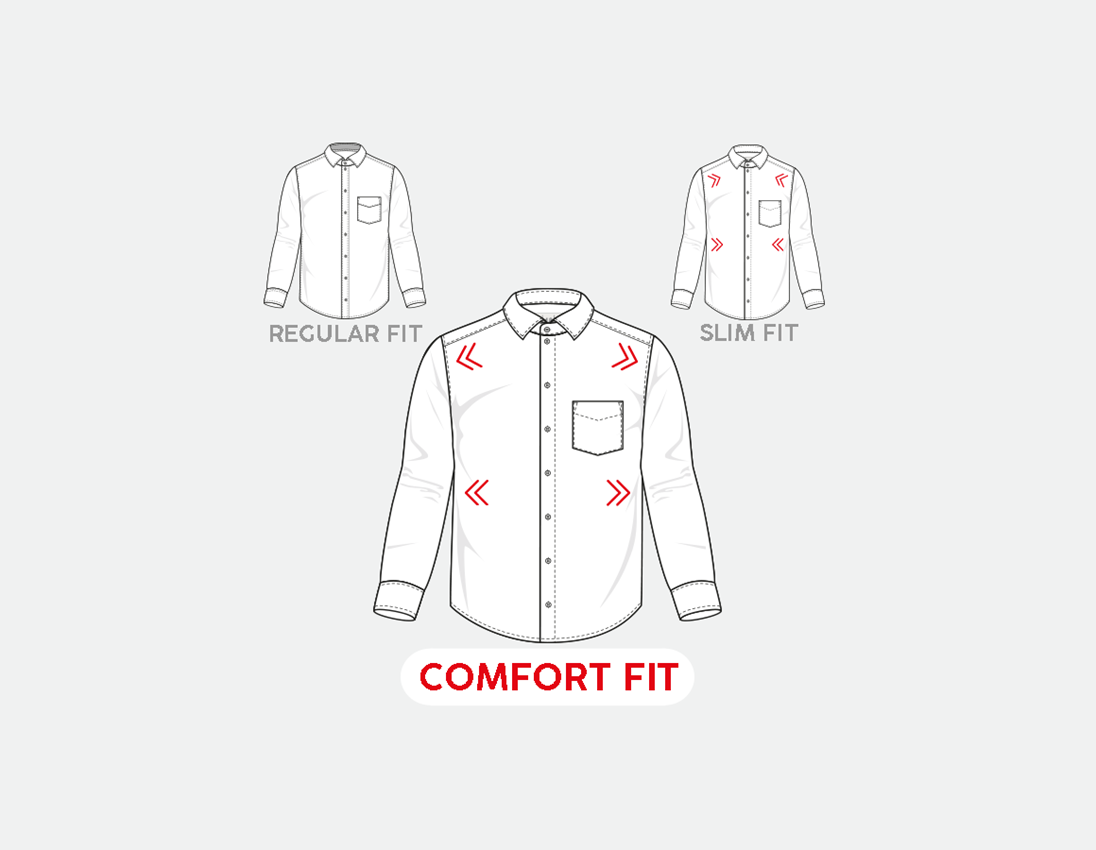 Shirts, Pullover & more: e.s. Business shirt cotton stretch, comfort fit + mistygrey checked 2
