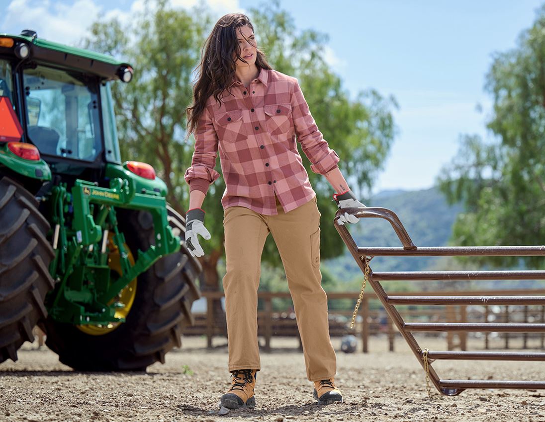 Topics: Check shirt e.s.iconic, ladies' + quartz pink/oxidred 7