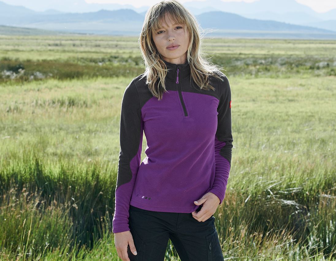 Shirts, Pullover & more: Fleece troyer e.s.motion 2020, ladies' + violet/graphite