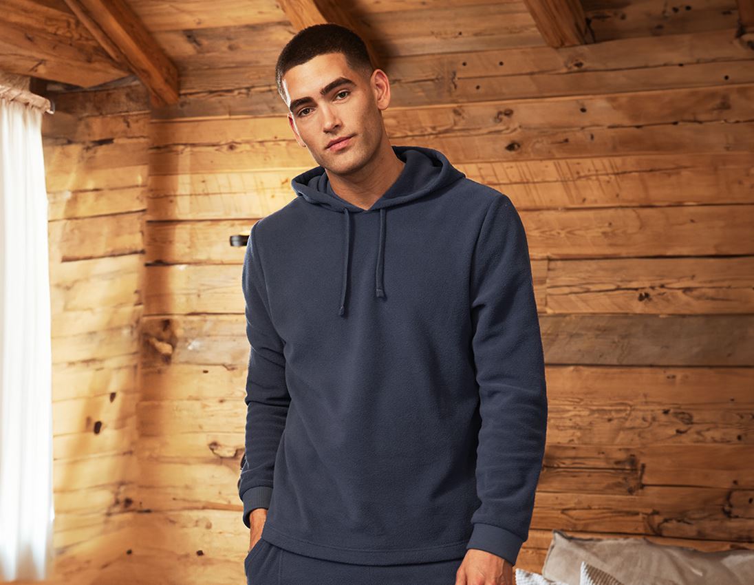 Accessories: e.s. Fleece Hoody + navy