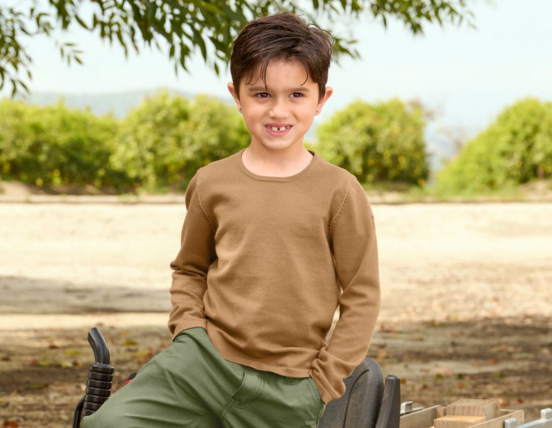 Shirts, Pullover & more: Knitted pullover e.s.iconic, children's + almondbrown