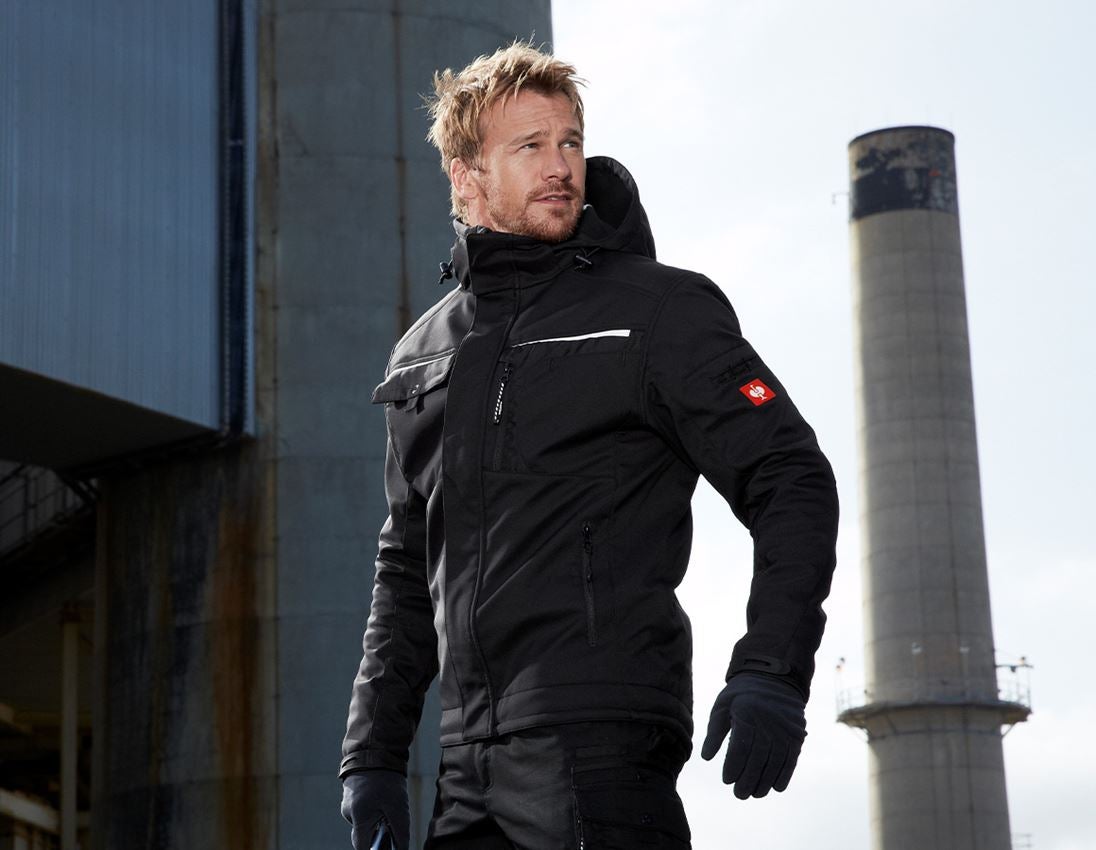 Joiners / Carpenters: Softshell jacket e.s.motion + black 1