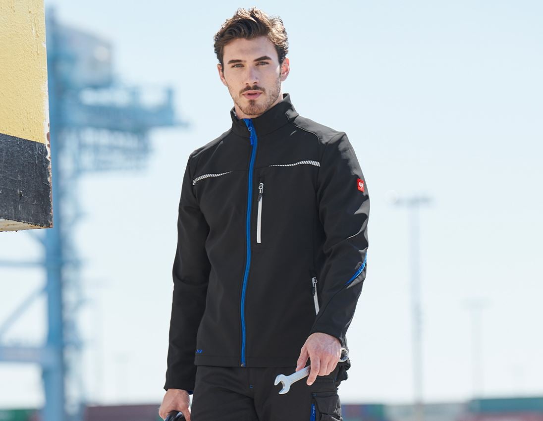 Plumbers / Installers: Softshell jacket e.s.motion 2020 + graphite/gentianblue