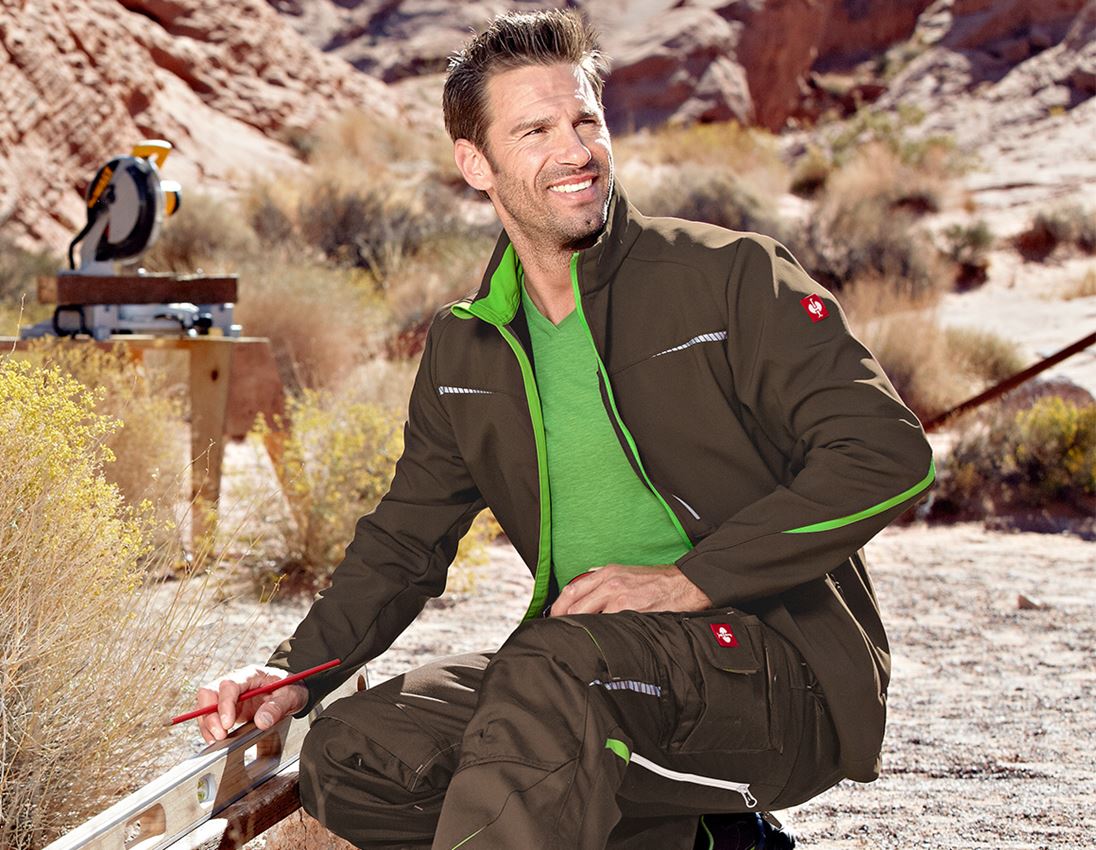 Plumbers / Installers: Softshell jacket e.s.motion 2020 + chestnut/seagreen 1