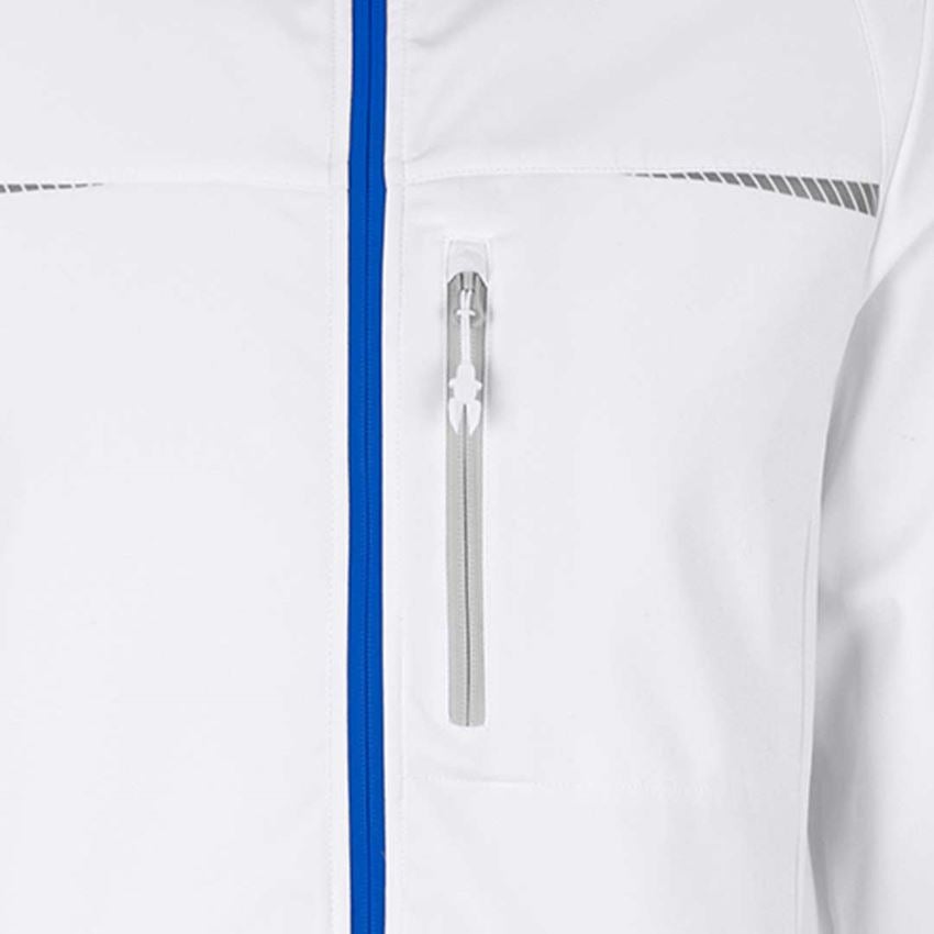 Work Jackets: Softshell jacket e.s.motion 2020 + white/gentianblue 2