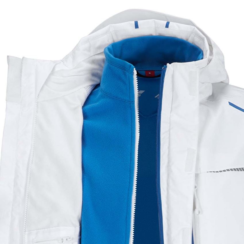 Work Jackets: 3 in 1 functional jacket e.s.motion 2020, men's + white/gentianblue 2