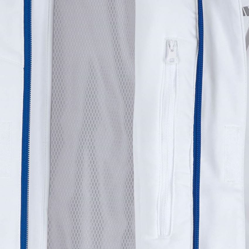 Plumbers / Installers: Winter softshell jacket e.s.motion 2020, men's + white/gentianblue 2