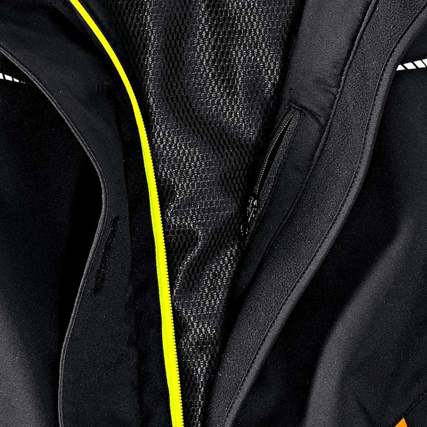 Plumbers / Installers: Winter softshell jacket e.s.motion 2020, ladies' + black/high-vis yellow/high-vis orange 2