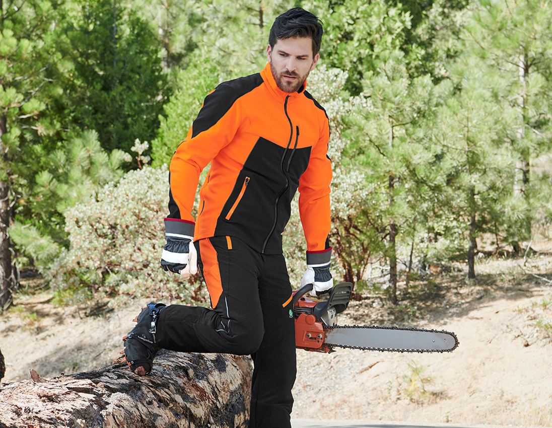 Forestry / Cut Protection Clothing: Forestry jacket e.s.vision + high-vis orange/black 1