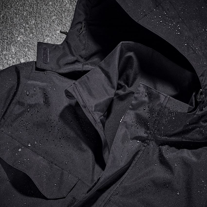 Work Jackets: Rain jacket e.s.concrete + black 2
