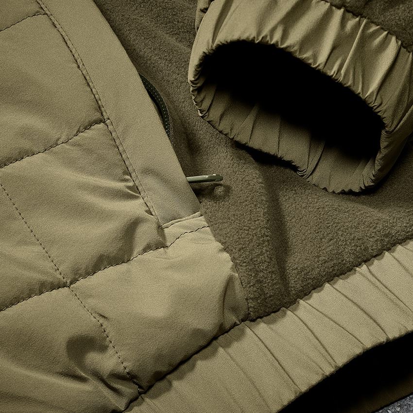 Topics: Hybrid fleece jacket e.s.concrete + mudgreen/stipagreen 2