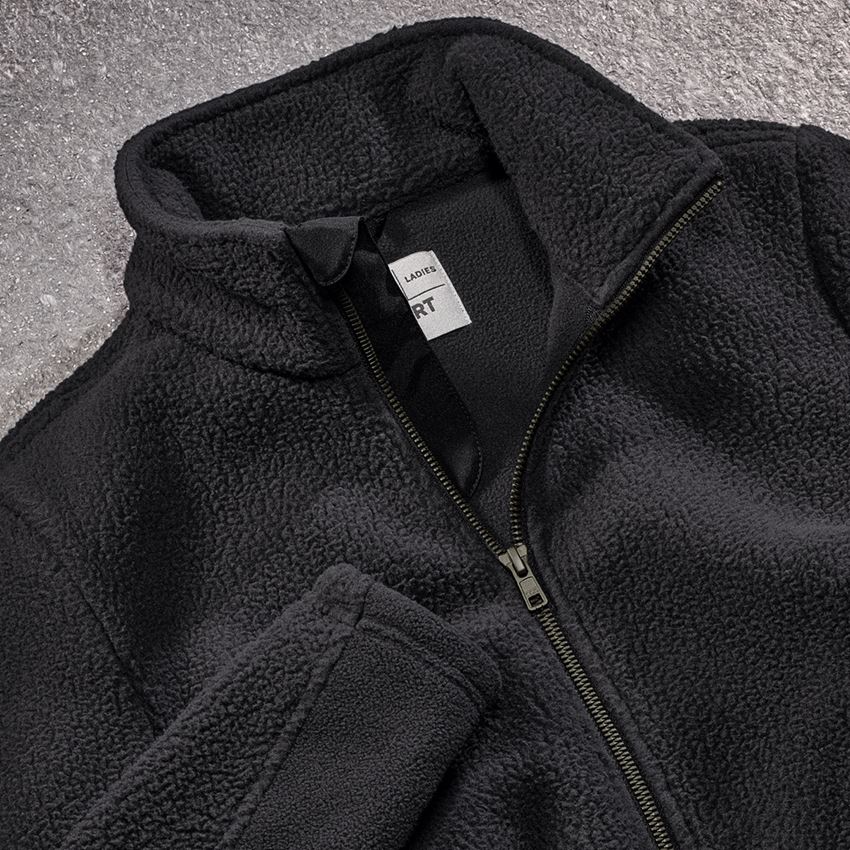 Work Jackets: Faux fur jacket e.s.vintage, ladies' + black 2